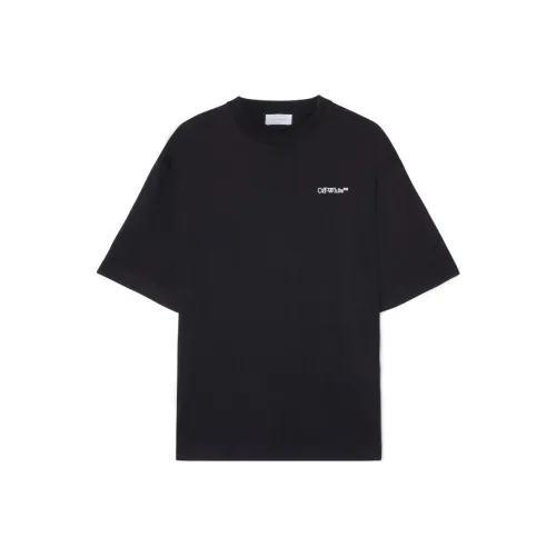 OFF Белый FW23 T Рубашка Обычный крой Унисекс Черный