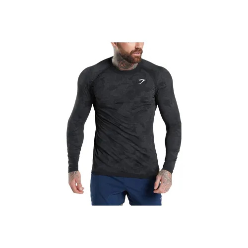 GYMSHARK Черные Мужские T-рубашки