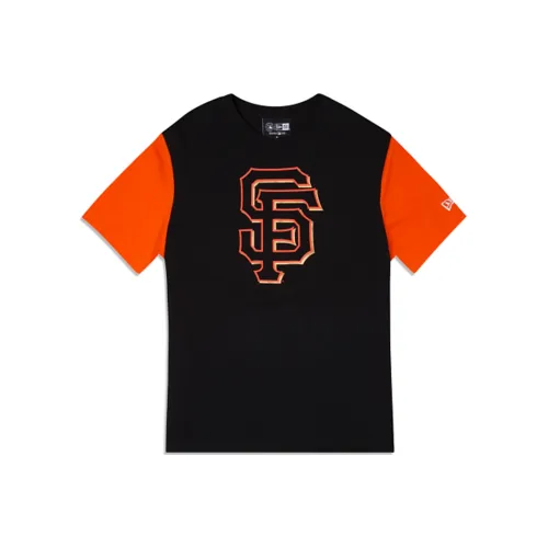 New Era Черный и оранжевый Унисекс Футболка