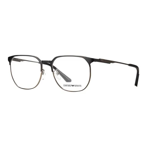 EMPORIO ARMANI Металл Нерегулярная форма Оправы для очков Мужской Черный металлик