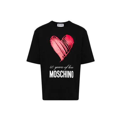 MOSCHINO Мужские черные T-рубашки