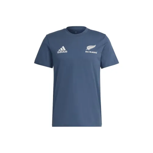 Adidas Marathon 20 ALL BLACKS Регби Хлопок T Рубашка T Рубашка Мужской Miracle Steel