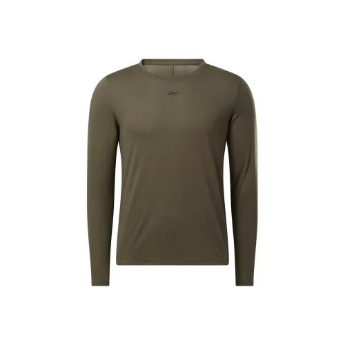 Reebok Платье с хвостом SUP LS T Рубашка Мужская Армейский зеленый