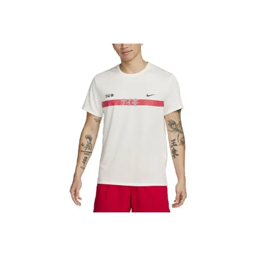 Nike Бег Т-Рубашка Мужская Белая