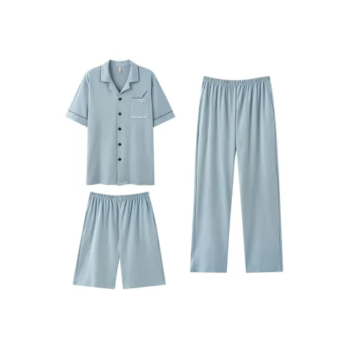XIAFENYAN Пижамный комплект мужской бирюзовый