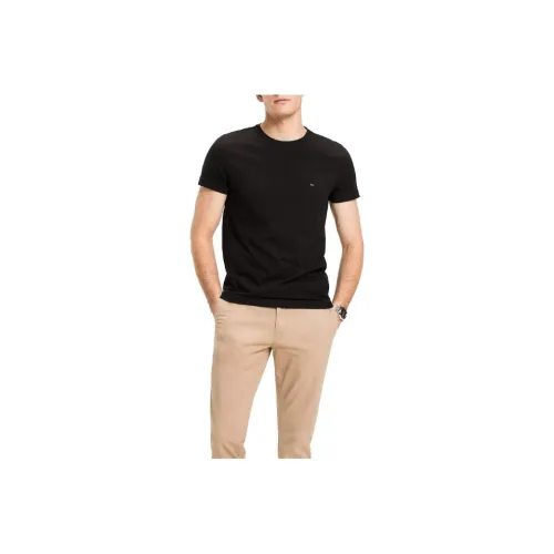 Tommy Hilfiger Slim Fit Эластичная хлопковая рубашка мужская черная