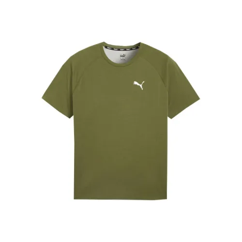 PUMA EVOLVE TRIBLEND T Рубашка Мужская Оливково-зеленая