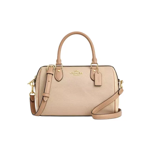 COACH Rowan Покрытый холст Сумка Средний Женский Коричневый