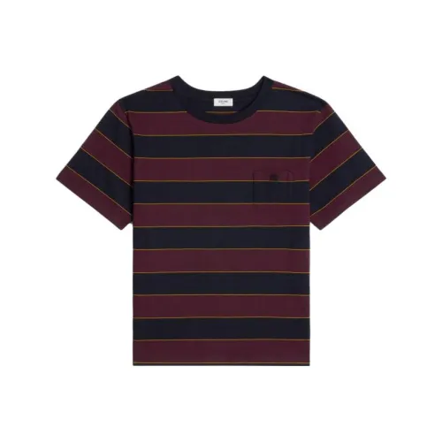 CELINE Red Men's T-Shirts CELINE Красные Мужские Футболки