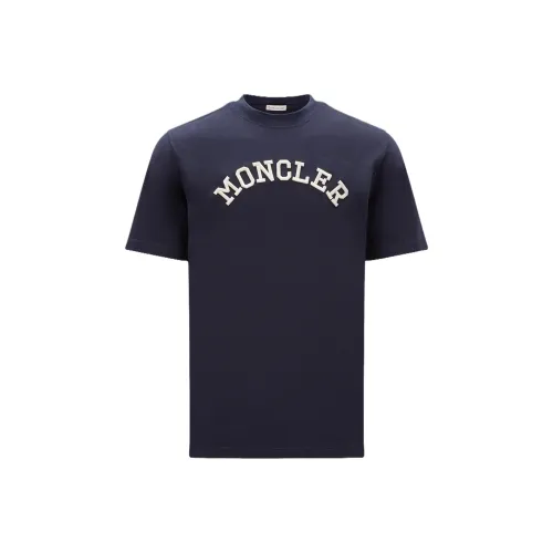 MONCLER Темно-синие мужские футболки T