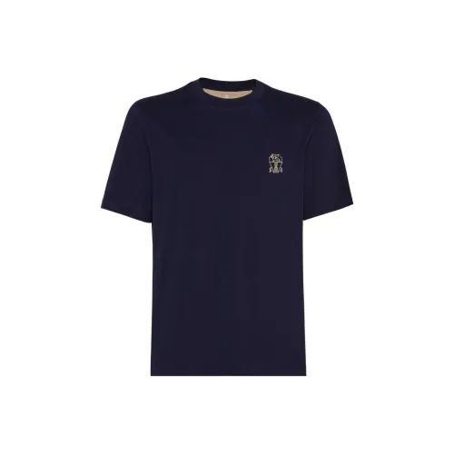 BRUNELLO CUCINELLI Синий Мужской T-Рубашки