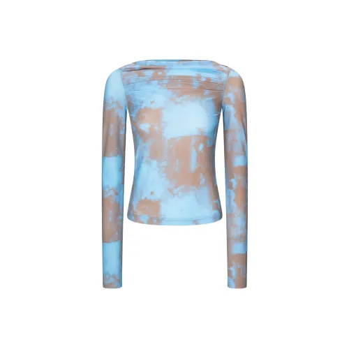 88rising Синие Коричневые Женские Футболки