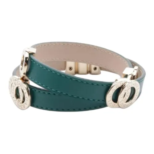 BVLGARI Телячья кожа Латунь Золото с покрытием Металлические браслеты Женские Зеленый