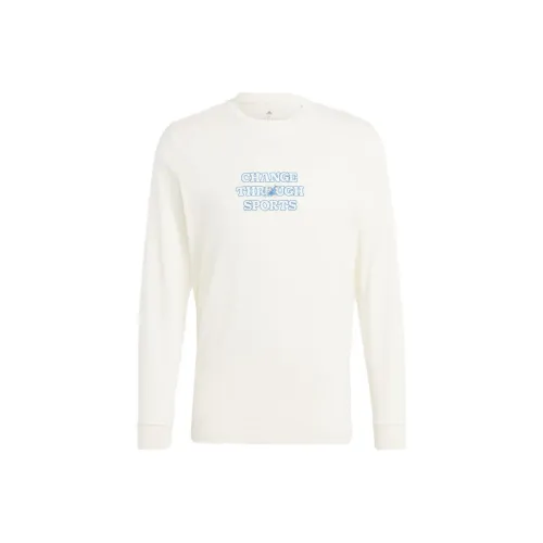 Adidas Sportswear Change Through Through Спорт Длинный Рукав Т-Рубашка Мужская Белая