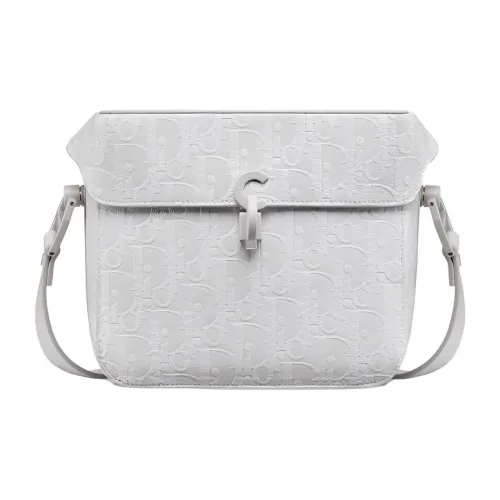 DIOR Корова Кожа Boxy Post Сумка Сумка через плечо Сумка на плечо Женская Бежевая