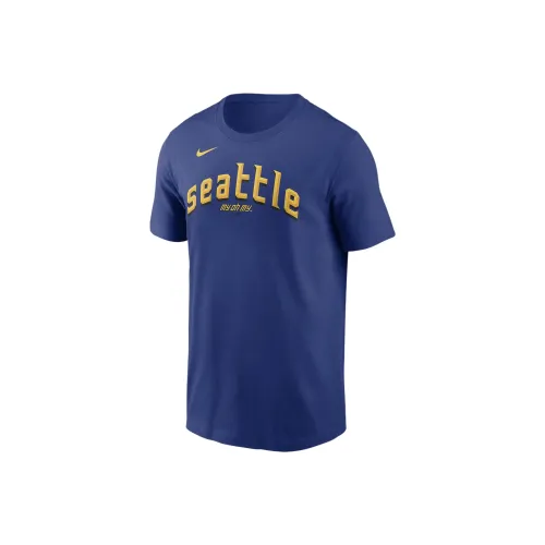 Nike Seattle Mariners Городской Connect Wordmark T-Shirt Мужской Синий