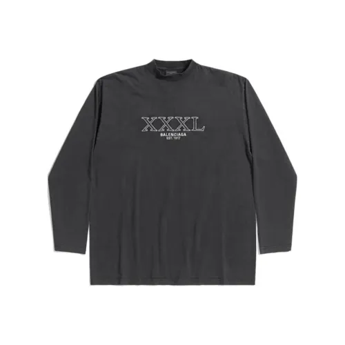 Balenciaga T-Shirt Regular Fit Men's Black Gray Баленсиага T-рубашка стандартного кроя мужская черная серая