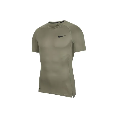 Nike T-Shirt Мужской Светло-Армейский Зеленый Черный