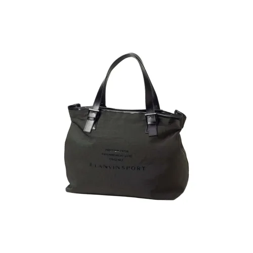 Lanvin Нейлоновая сумка-тоут сумка для покупок сумка на одно плечо большая унисекс хаки
