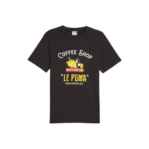 PUMA LE PUMA Graphic Tee T-Shirt Мужская Черная