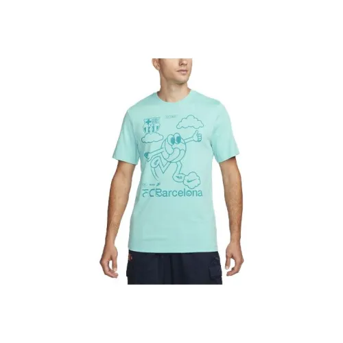nike FC Barcelona T-Shirt Мужская Аква Светло-Зеленый