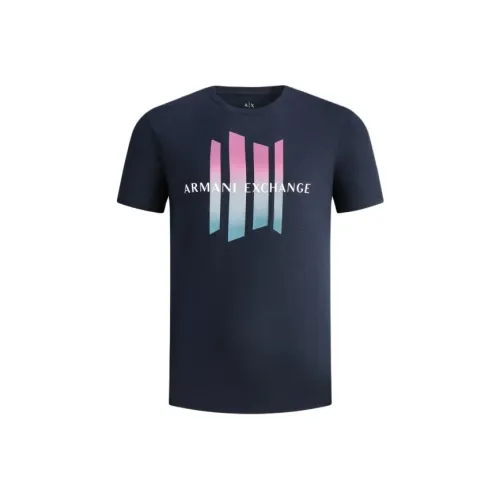 ARMANI EXCHANGEAE FW23 T Рубашка Мужская Темно-синяя