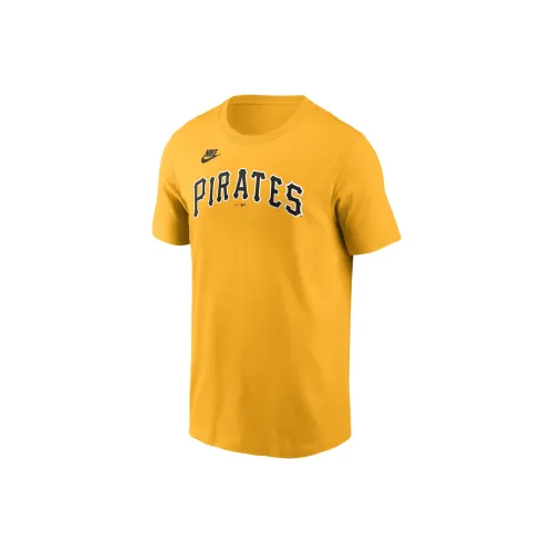 nike Roberto Clemente Pittsburgh Pirates Cooperstown Fuse T Рубашка Мужская Золотая