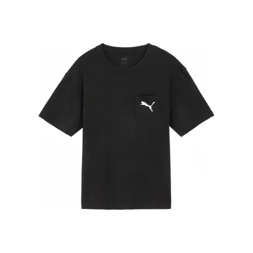 PUMA Карман T Рубашка Мужская Черная