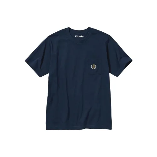 UNIQLO x PAIQIUSHAONIAN LIANMINGKUAN SS24 T Рубашка Унисекс Темно-синий