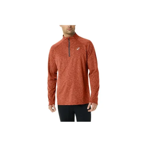 Asics TRAIN SANA 1 2 ZIP T-Shirt Мужской Умбра