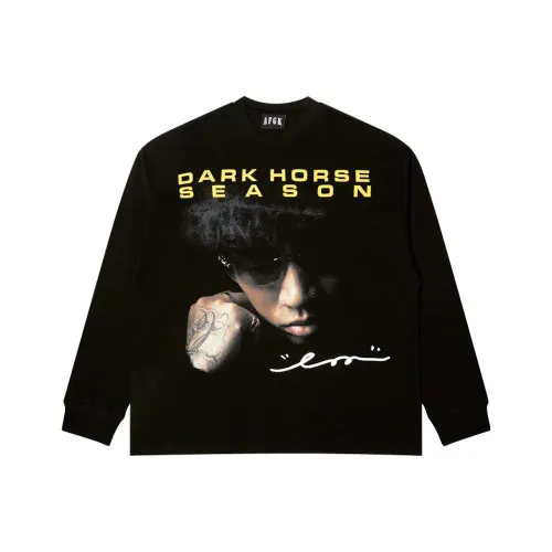 AFGK FW23 Длинный рукав Т-рубашка Унисекс Черный