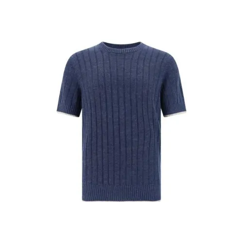 BRUNELLO CUCINELLI Рубашка Мужская Синяя