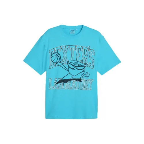 PUMA x DEXTER'S LABORATORY T-Shirt Мужской Яркий Озерно-Синий