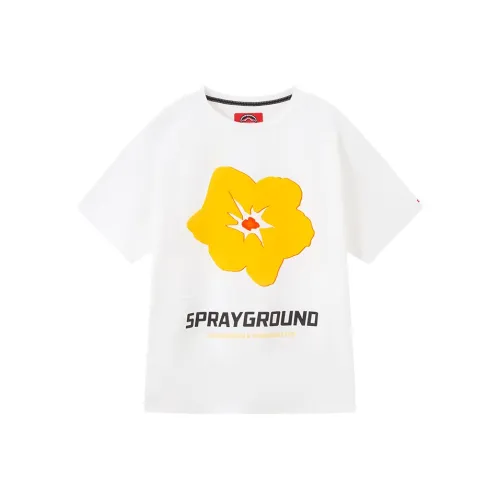 SPRAYGROUND Короткий рукав T-рубашки унисекс натуральный белый