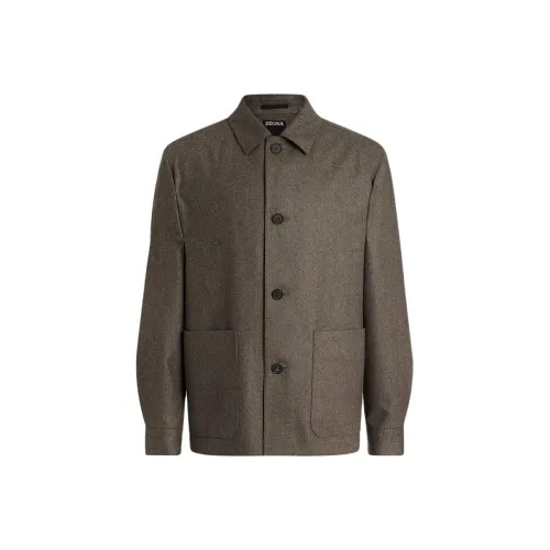 Ermenegildo Zegna Коричневые Мужские Куртки