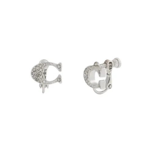 COACH Серьги из латуни с покрытием женские серебряные