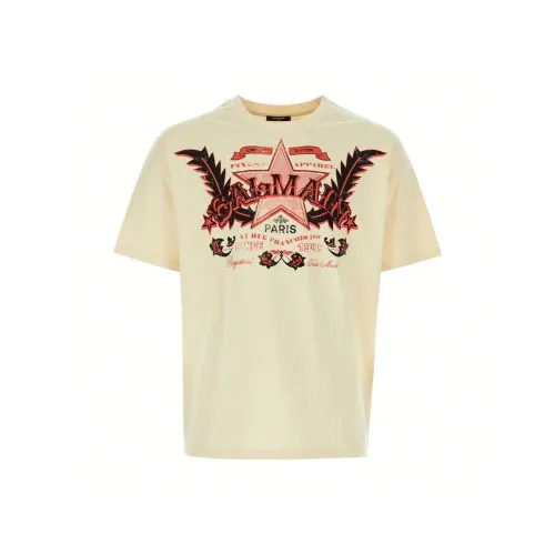 BALMAIN Бежевые Мужские T-рубашки