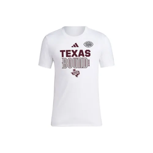 Adidas Texas A M Bowl Bound Tee T-Shirt Рубашка Мужская Белая