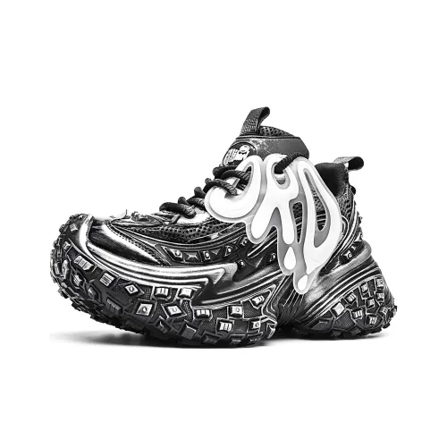 ORD Low-Top Crepe Sneakers Black Worn Effect Unisex