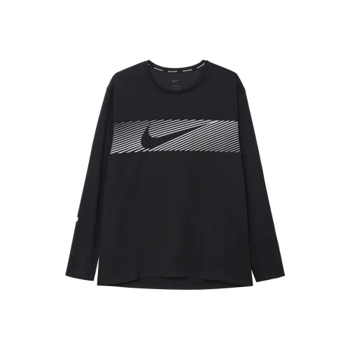 Nike Бег Т-Рубашка Мужская Черная