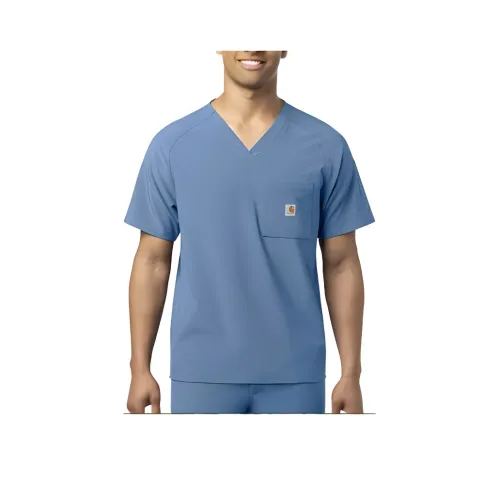 Carhartt C16110 FORCE Крест Flex Грудь Карман V Шея SCRUB Топ T Рубашка Обычный Мужской