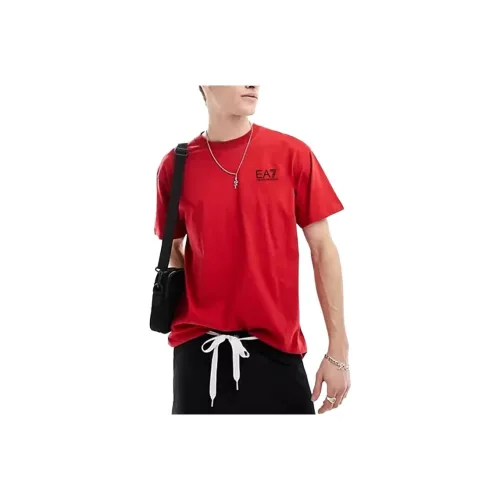 EMPORIO ARMANI EA7 SS24 T Рубашка Мужская Красная