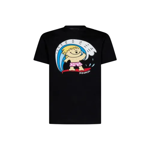 DSQUARED 2 Черные Мужские T-Рубашки