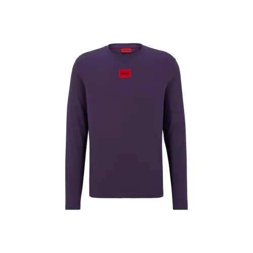 Hugo Boss Фиолетовые Мужские T-рубашки