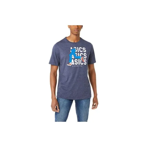 Asics JEAN MILE Темно-синий Синий Унисекс T-рубашка