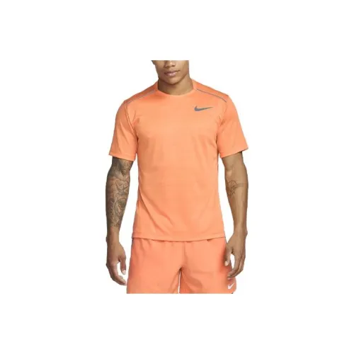 nike Dri Fit MILER T Рубашка Мужская Оранжевая