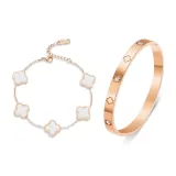 Клевер четырехлистный, комплект (белый)