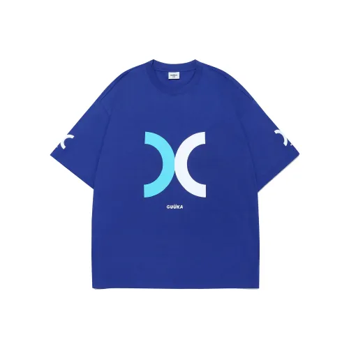 Guuka Короткий рукав T-рубашки унисекс синий-фиолетовый