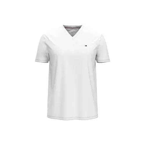 Tommy Hilfiger ESSENTIAL V V-образный вырез Рубашка Топы Яркая Рубашка Мужская Белая