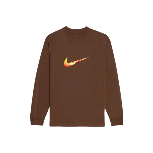 Nike x Jacquemus Длинный рукав Т-рубашка Унисекс Коричневый